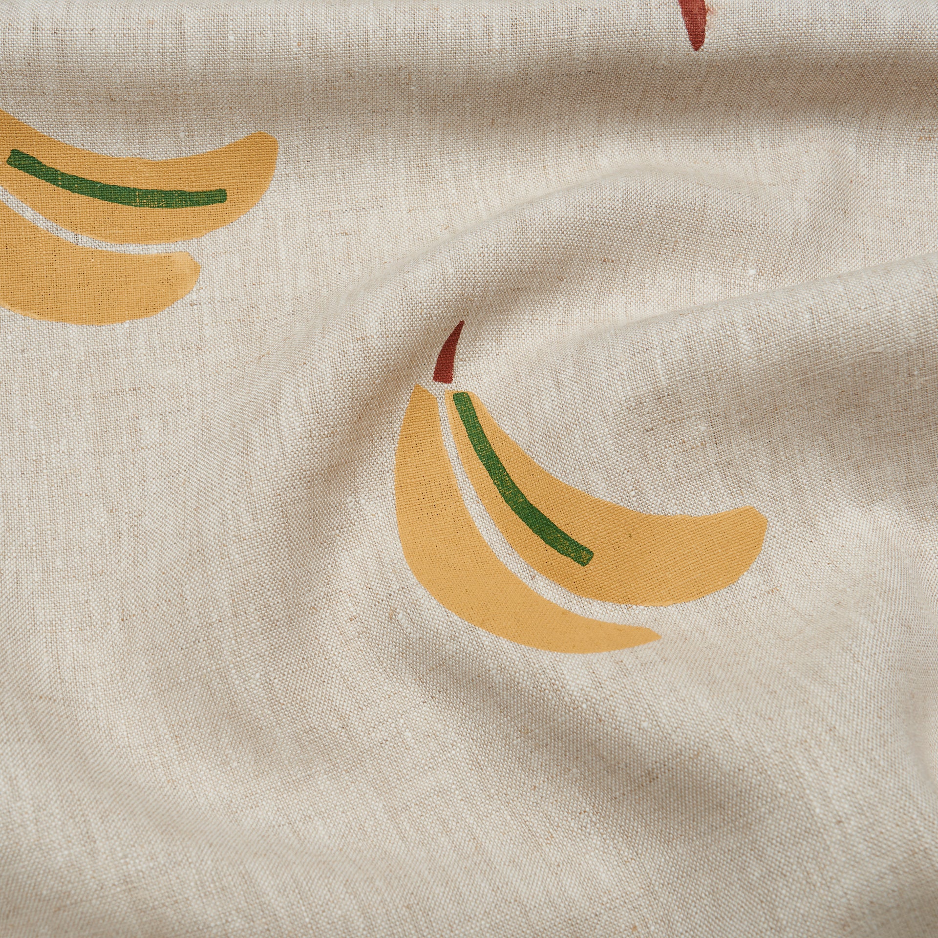 Bananas - Ochre & Green on Natural