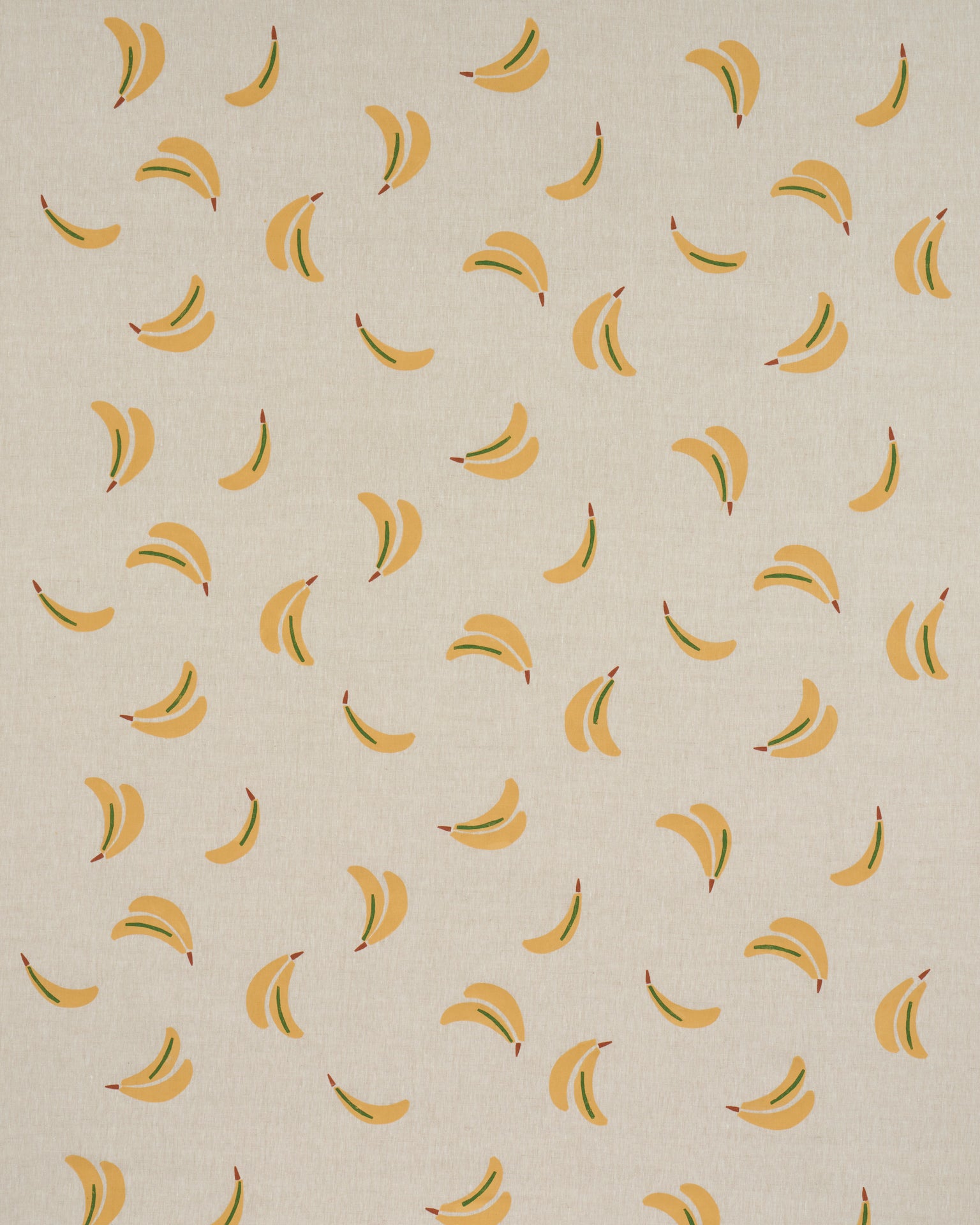 Bananas - Ochre & Green on Natural