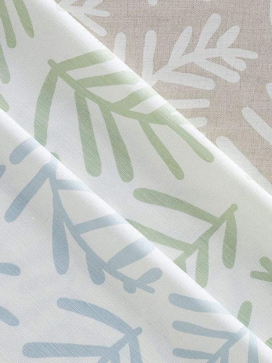 Tiah Cove Ivory on Natural - Fabric By The Yard