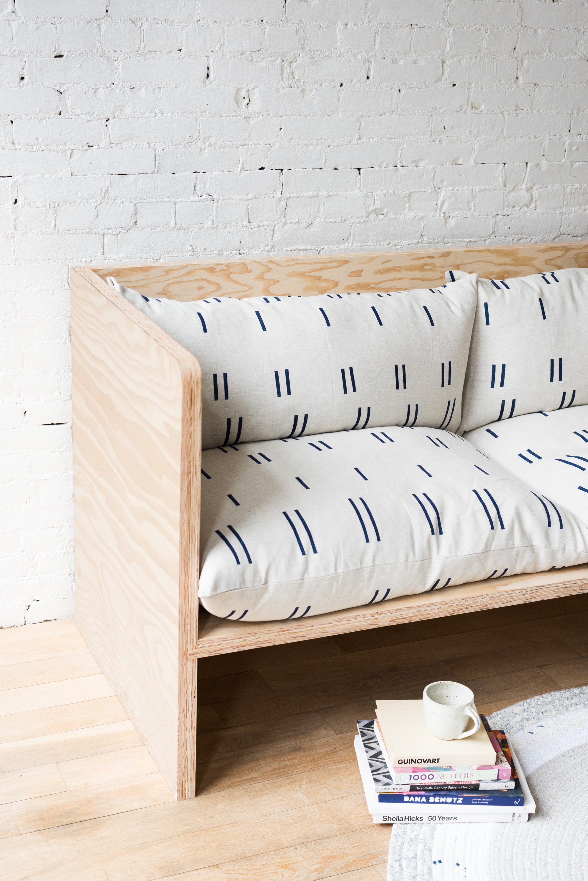 Oaxaca Navy on Natural - Fabric By The Yard