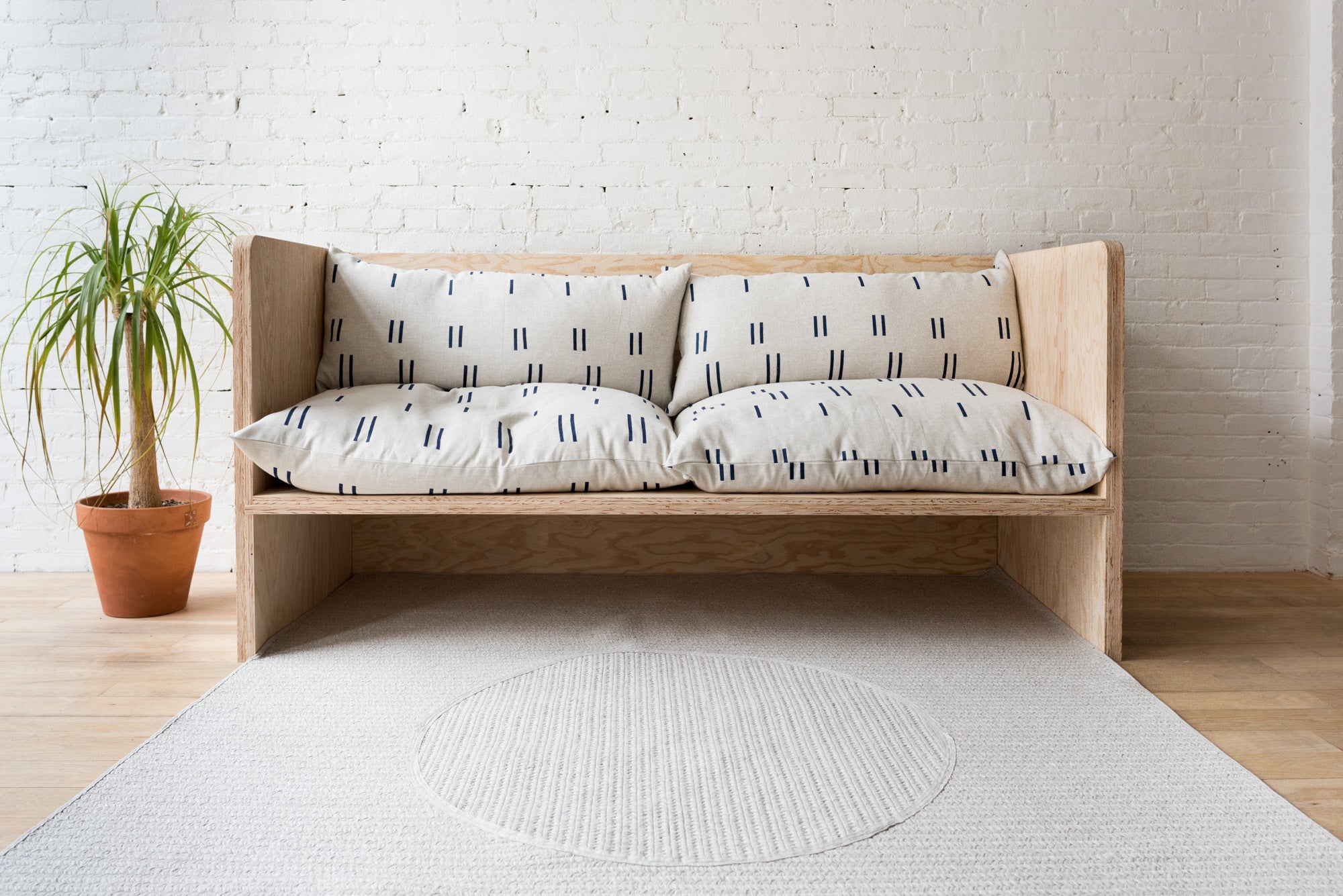 Oaxaca Navy on Natural - Fabric By The Yard