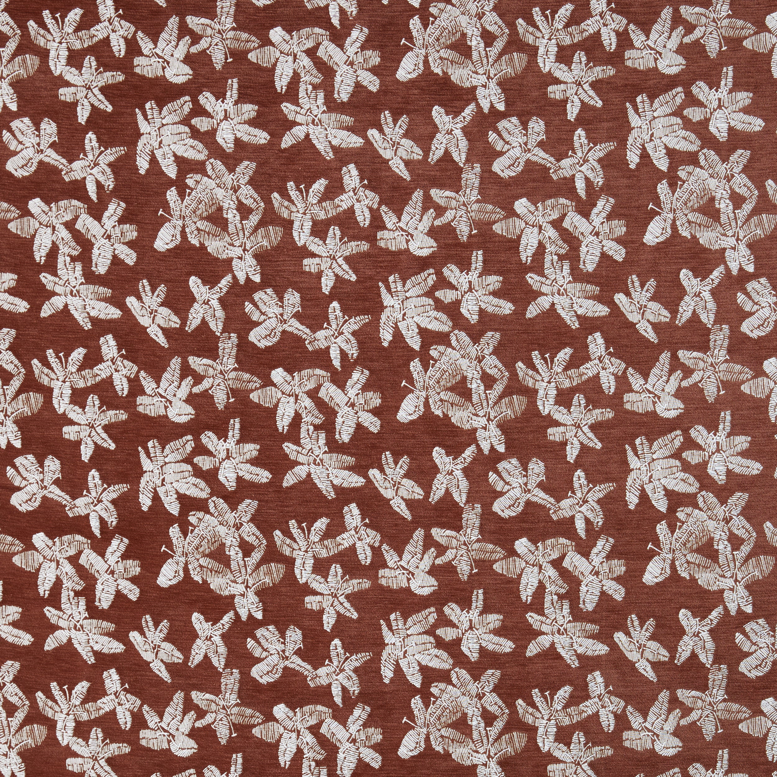 Hibiscus Teak - Fabric By The Yard