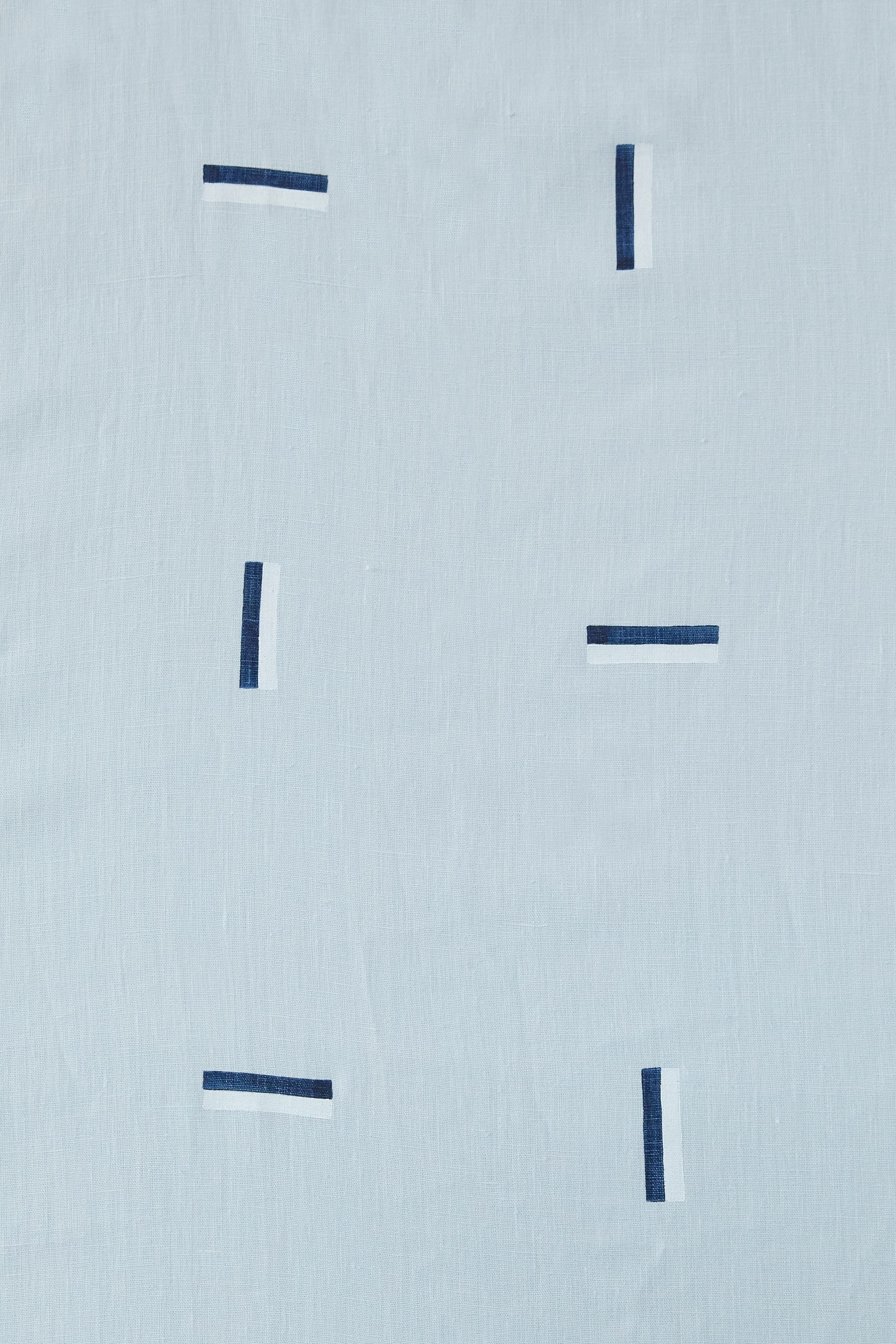 Icehouse Navy & White on Sky - Fabric By The Yard