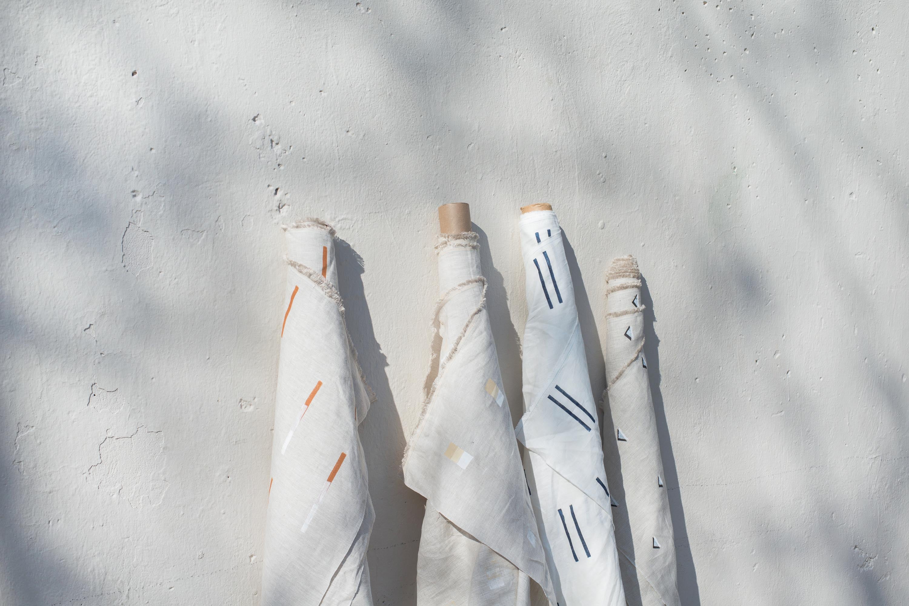 Oaxaca Navy on White - Fabric By The Yard